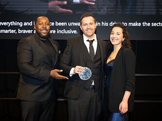 david walmsley on stage at the 2025 MRS Awards